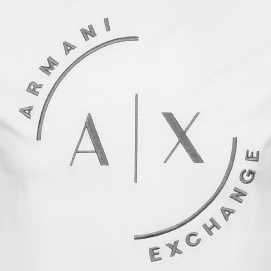 Alternative Image for ProductArmani Exchange Crew Neck Logo T Shirt White3